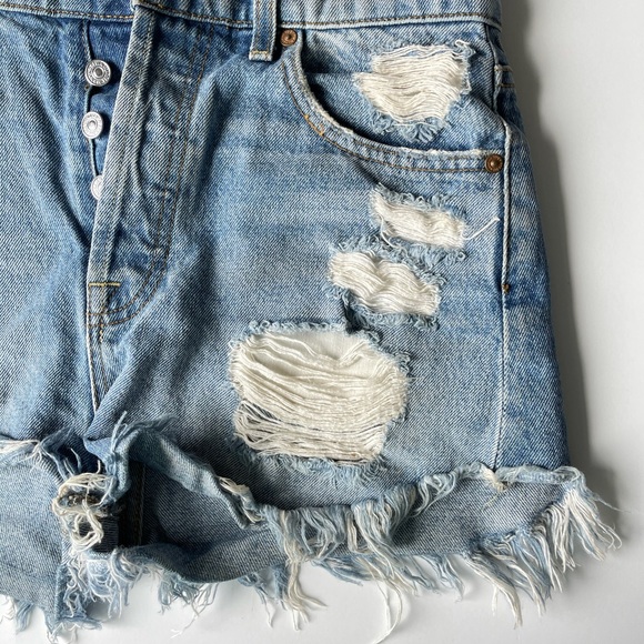 Distressed Jean Shorts - Picture 3 of 4
